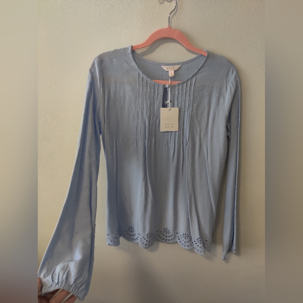 LC Lauren Conrad Light Blue Blouse